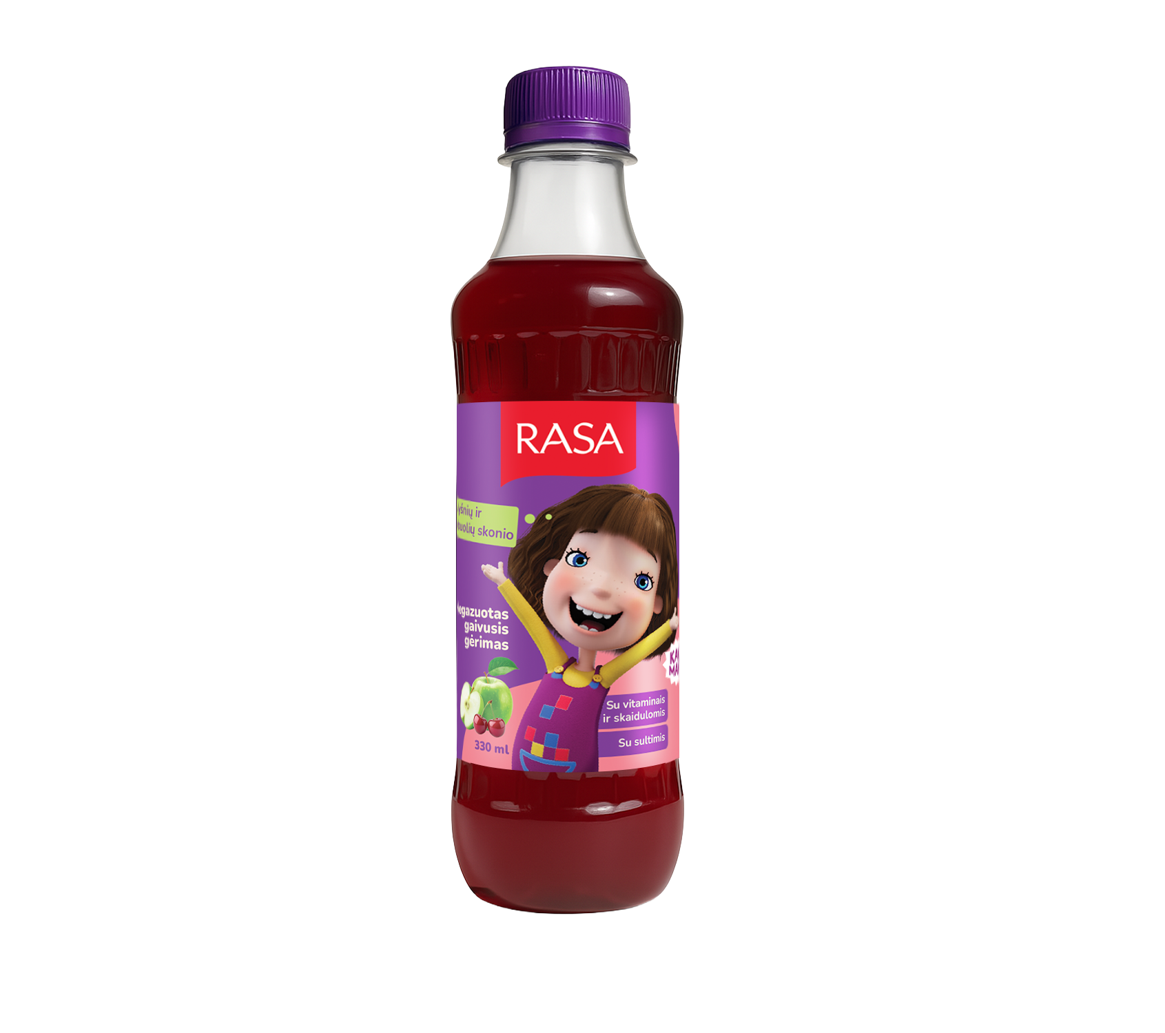 KAKĖ MAKĖ_Vyšnių ir obuolių negaz. gaiv.gėr._330 ml pet png